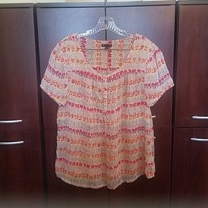 Gap Sheer Floral  Boho Top